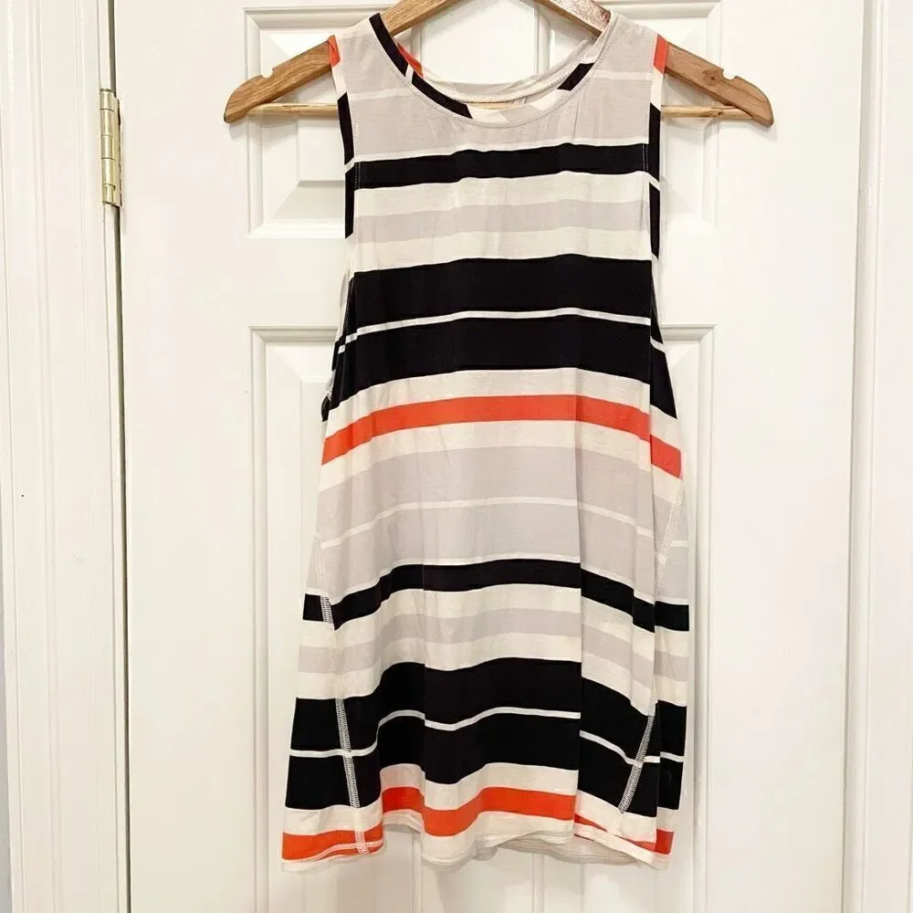 Lululemon All Tied Up Tank Beach Blanket Stripe Size M Pima cotton